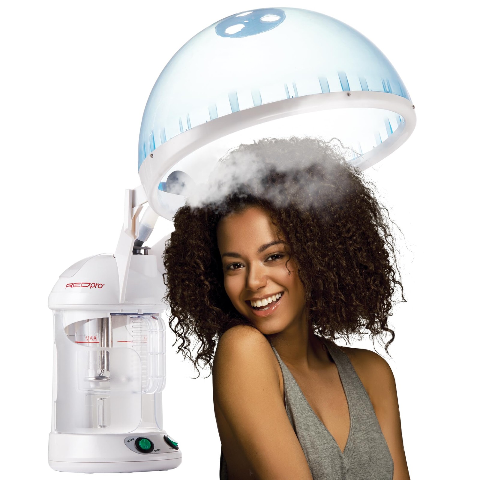 Red Pro 2 In 1 Hair And Facial Steamer For Ultimate Moisture Restoration