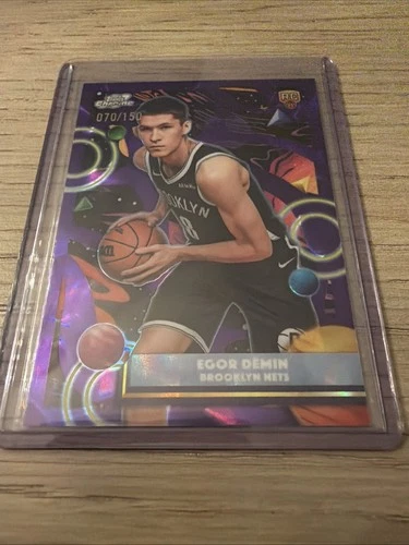 Egor Demin 2025-26 Topps Cosmic Chrome /150 Purple RC Brooklyn Nets