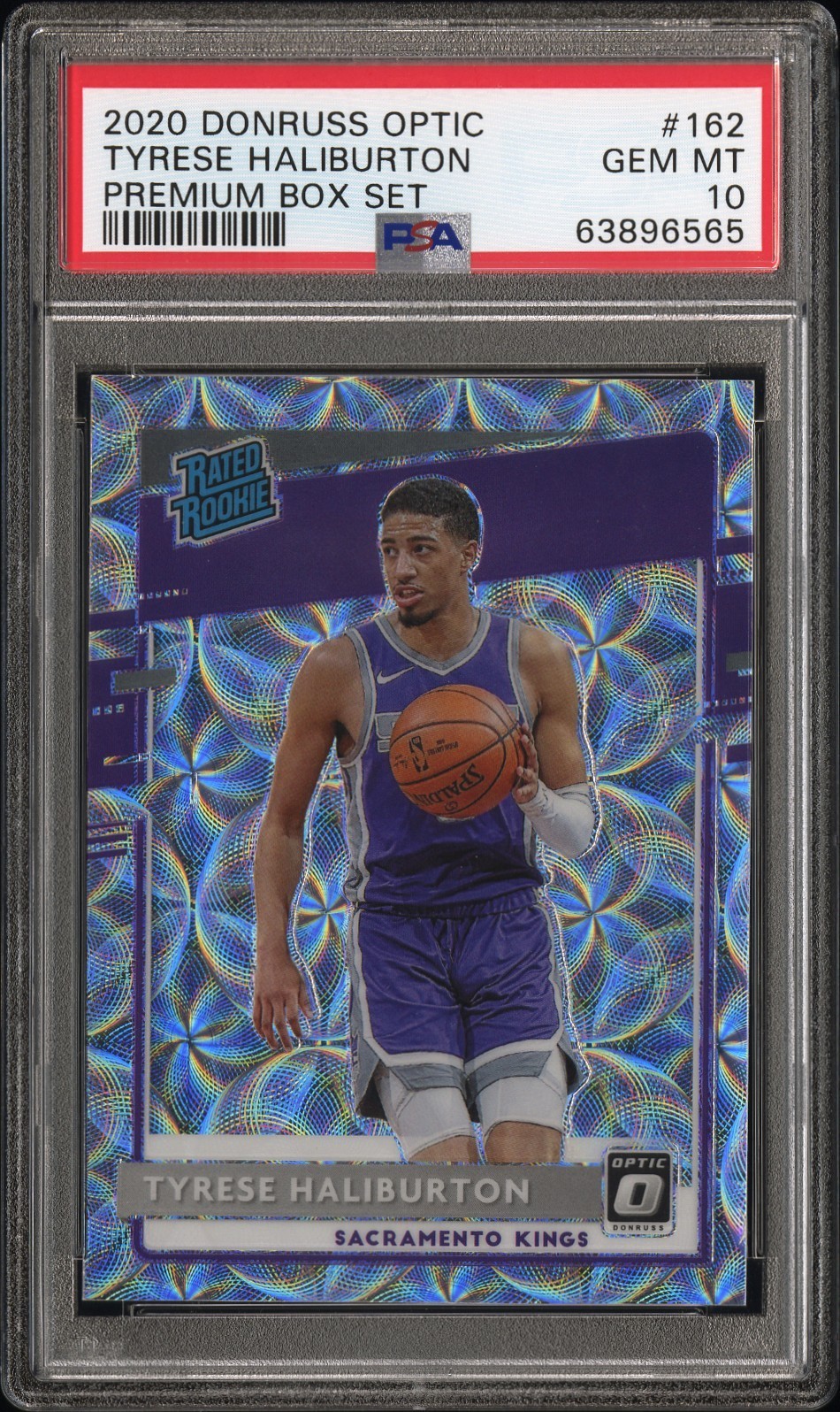 2020 Donruss Optic Tyrese Haliburton Premium 002/249 Rated Rookie RC #180 PSA 10