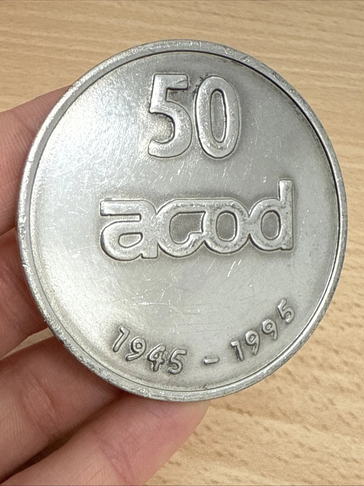 Médaille 50 Acod 1945-1995 À Identifier