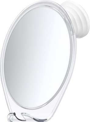 Alpine White Fogless Shower Mirror for Shaving - Easy Setup & Minimalist Style