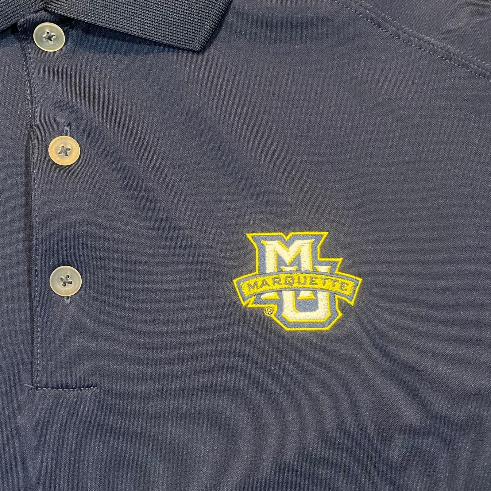 Nike Golf Polo Marquette Mens Sz Medium Dri-Fit Performance Golf
