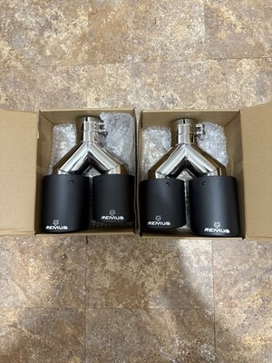Remus Carbon Fiber  Dual Exit Exhaust Tips 2.5  Inlet To 4  Outlet, 2 Pcs