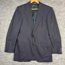Vintage Polo Ralph Lauren Blazer Jacket Mens 40R Navy Blue Wool Sport Coat