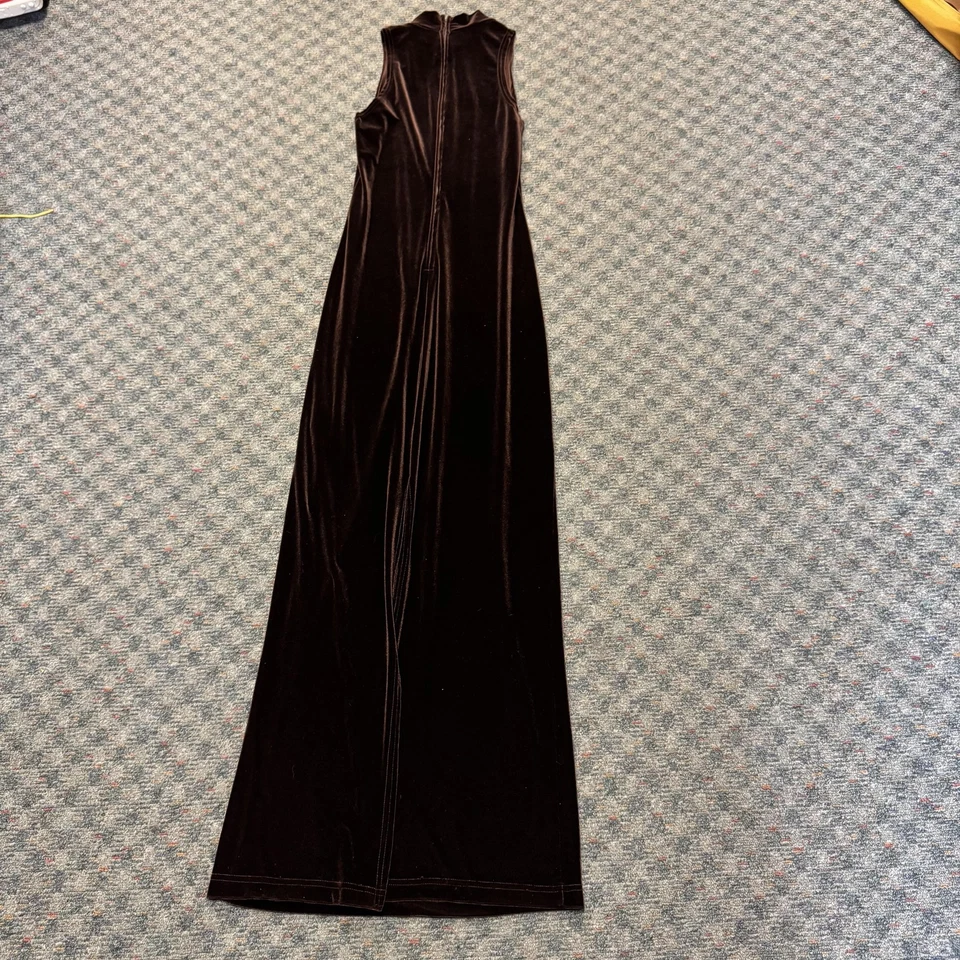 Vintage Y2K Jump Apparel Maxi Gown 5/6 Whimsigoth Velvet Vampy Dark Elegance - Image 4 of 4