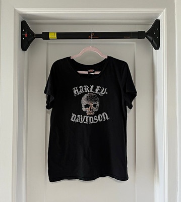 Harley-Davidson Ronnie's Pittsfield MA Skull Rhinestone Graphic T-Shirt 3XL