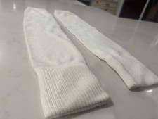 Vintage White Thigh High Leg Warmers  80s 90s Dance Aerobics Cozy