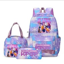 KPOP Demon Hunters Backpack Set ? 3PC Schoolbag Lunch Bag Pencil Case Mira Rumi