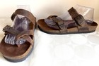 New Mountain Sole Women's Gracie Brown Leather Footbeds Thong Sandal sz 10 — photo 3