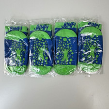 NEW, Lot of 4. Non Slip Grip Trampoline Socks XS Size 5 Blue Green Gripper
