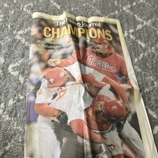 Champions Philadelphia Phillies World Series Newspaper The News Journal