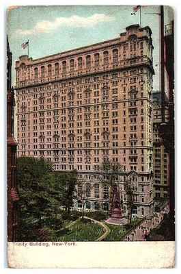Vintage Post Card Trinity Building NYC New York City Divided Back Unposted