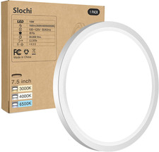 Flush Mount Ceiling Light Fixtures - 3000K-4000K-6500K 100W Equivalent Flat Le