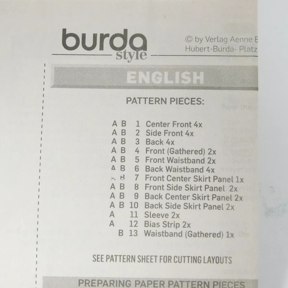 Burda 6583 Misses Dress Sewing Pattern Size 8-20 Uncut Empire Waist Draped Front - Image 4 of 4