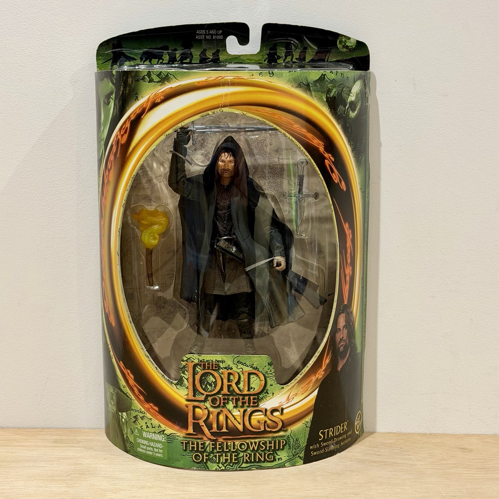 ToyBiz Strider Aragorn 6.5"" Action Figure ~ Lord of the Rings Vintage Box Marks