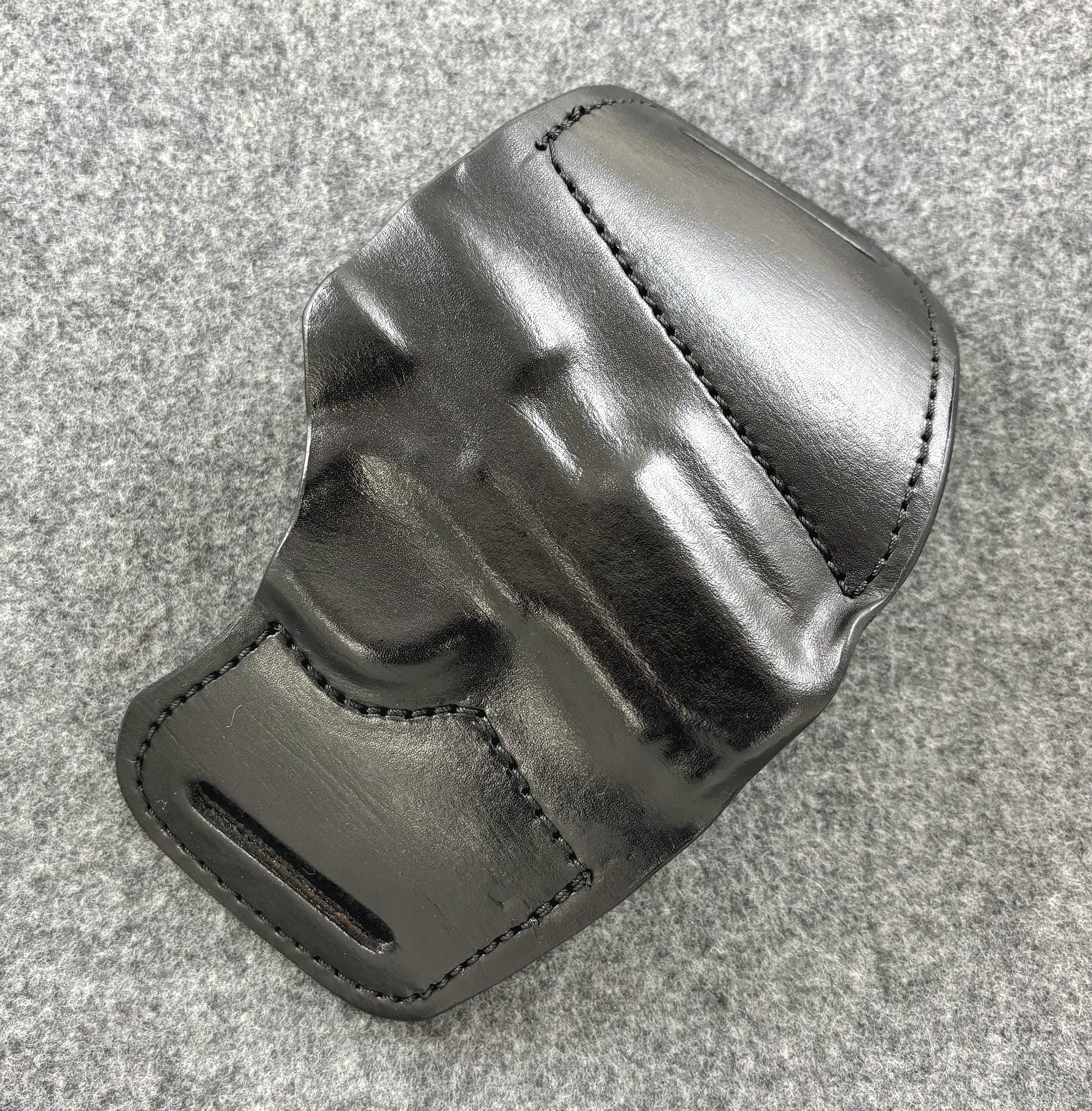 RH Black MTR Custom Leather Belt Holster - Colt Pony 380