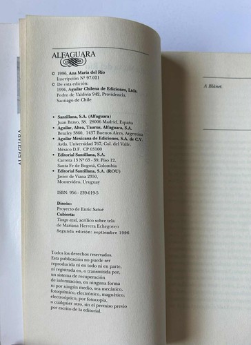 A Tango abierto by Ana Maria del Rio - Paperback - Picture 4 of 5