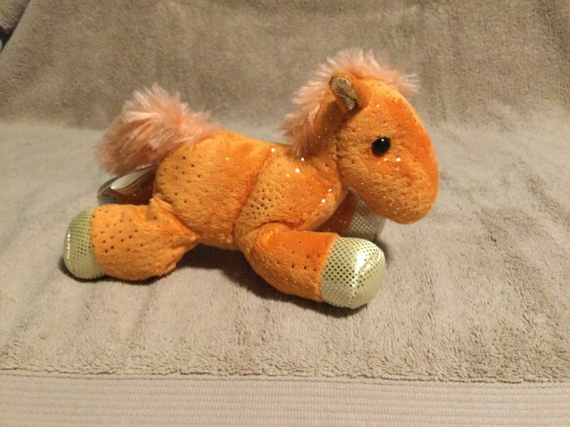 Aurora Orange Glitter Plush Horse From My Little Pony