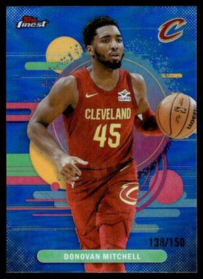 2025-26 Finest Blue Refractor Donovan Mitchell 138/150 Cleveland Cavaliers #181