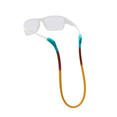 Chums Switchback Safety Eyewear Retainer - One Size, Teal/Burgandy/Tan