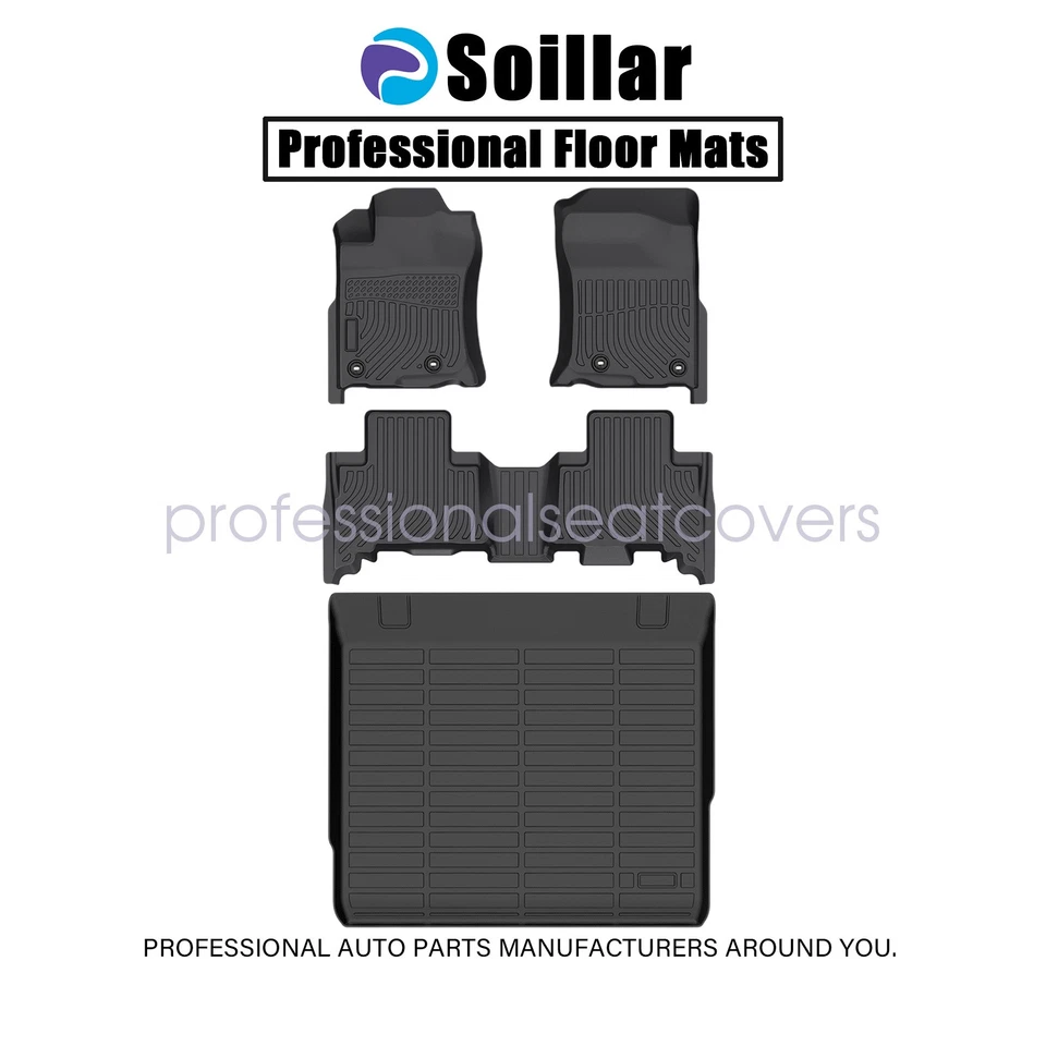 New Floor Mats Liners & Trunk Cargo Set TPE For 2013-2024 Toyota 4Runner 5 Seats - Imagem 2 de 4