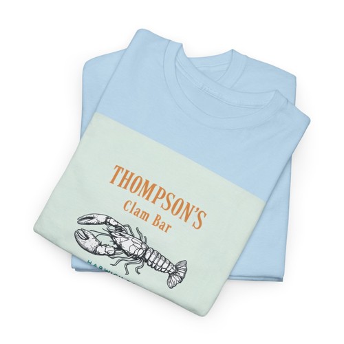 Retro Thompson's Clam Bar Seafood Tee, Cape Cod, Vintage Beach T-Shirt, Souvenir - Picture 33 of 61