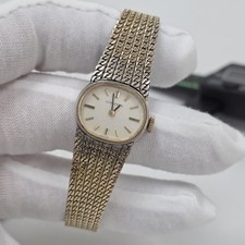 Vintage Longines Womens 10K Gold Plated Dress Watch Mesh Band Mechanical Wind Up