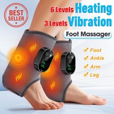 4in1 Electric Foot Ankle Massager Relieve Pain 6 Heat Levels, 3 Vibration Modes