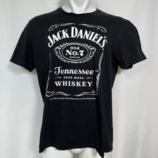 Jack Daniels Old No 7 Tennessee Whiskey Black Cotton T-Shirt Men's LARGE