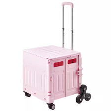 Foldable Utility Cart, 150 Lbs. Capacity Collapsible Portable Crate Rolling Cart