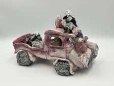 Vintage Folk Clay Art Red Truck Farm Animals Whimsical Lynsey Paterson Eclectic