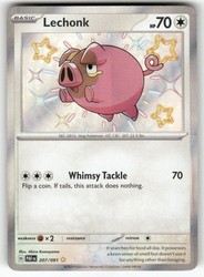 Lechonk 207/091 Paldean Fates Shiny Rare Holo