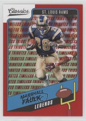 2021 Panini Classics Legends Timeless Tributes Red /75 Marshall Faulk HOF 04h3