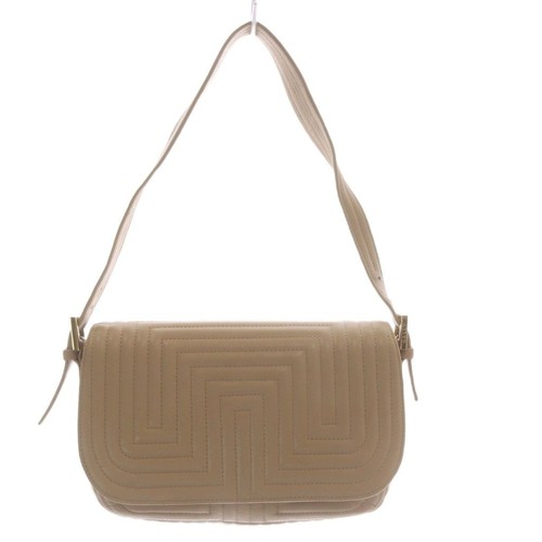 BALLY Shoulder Bag One Shoulder Quilted Logo Leather Beige 21a