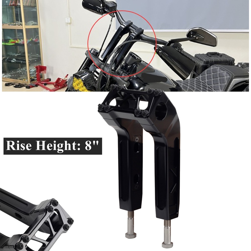 Pullback Style 8"" Riser For Harley FLFB FLFBS FLSL FXBB 2018-24 1-1/8"" Handlebar