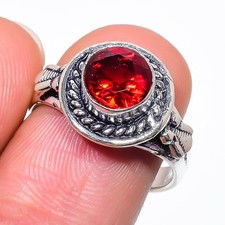 Red Garnet Gemstone Handmade 925 Sterling Silver All Size Ring For Gift