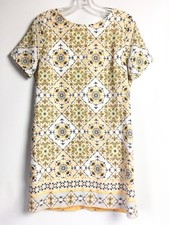 Lulus Womens Small Shift Dress Yellow Dandy Lion Mini Short Sleeve