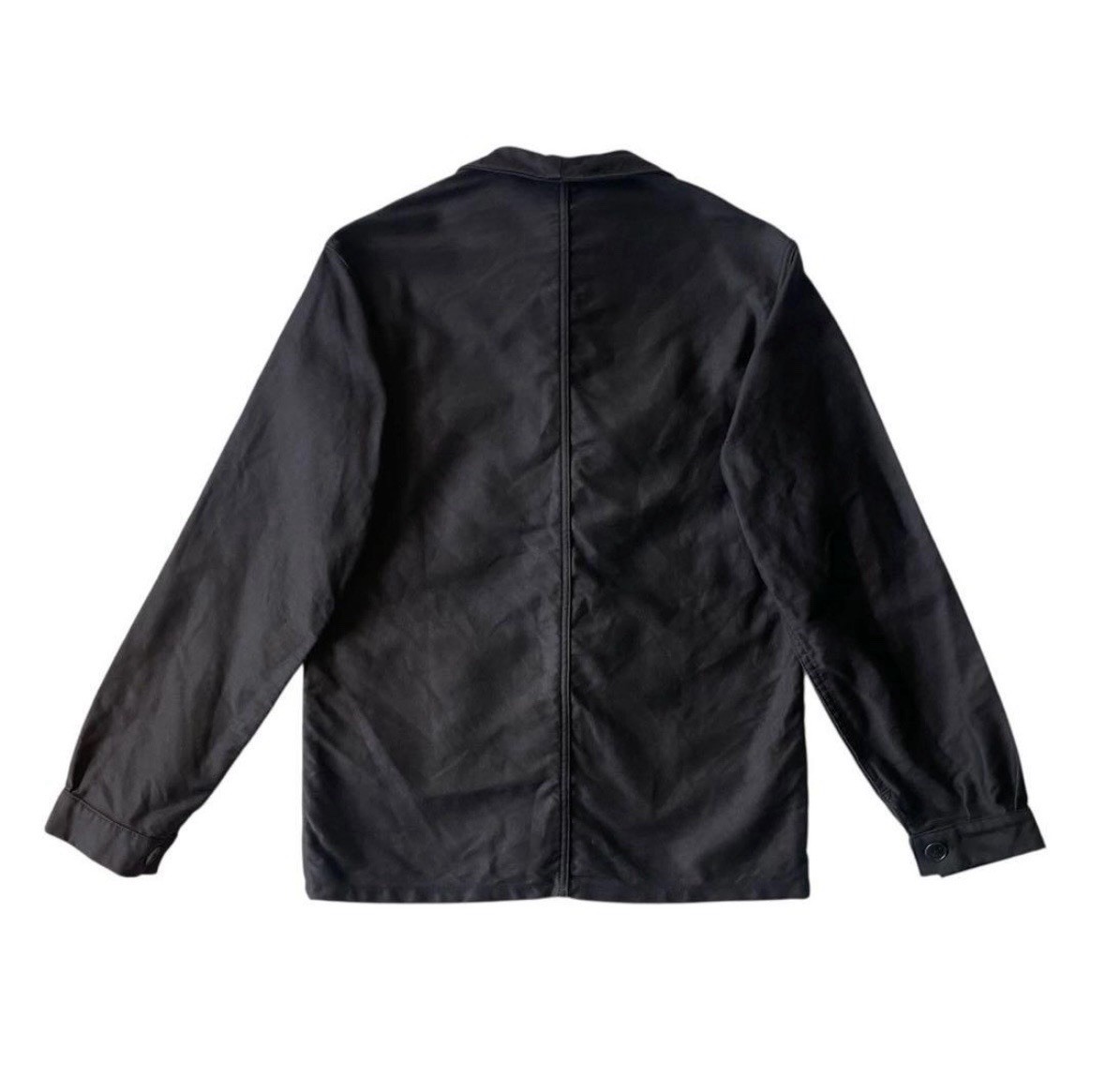 60s ADOLPHE LAFONT French Black Moleskin Jacket Coverall French