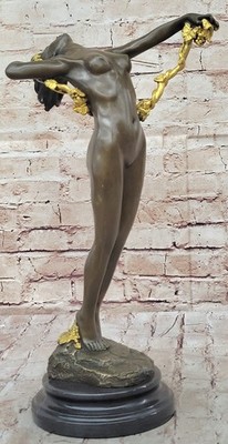 Bronze Jugendstil Akt signiert H.Frishmuth The Vine Bronzefigur Bronze sculpture