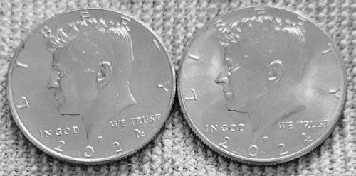 2- 2024 Kennedy half dollar coins 1P &1D