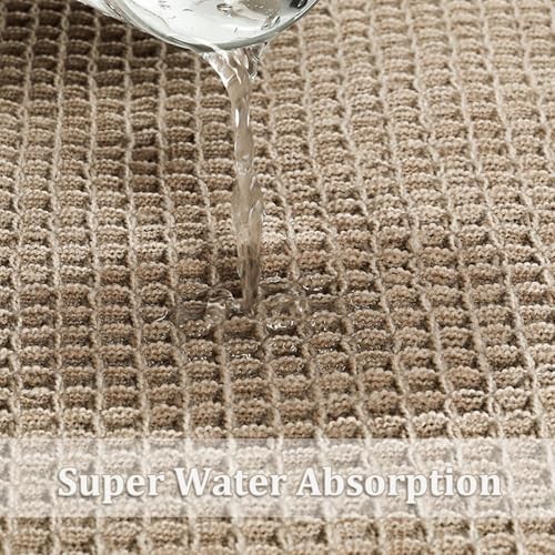 Waffle Bath Mat,Upgraded Washable Non Slip Bathroom Runner 17"x24" Beige - Picture 8 of 8