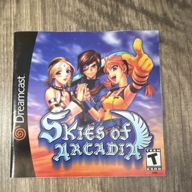 Skies of Arcadia by SEGA (Sega Dreamcast, 2000, RPG, Manual Included)