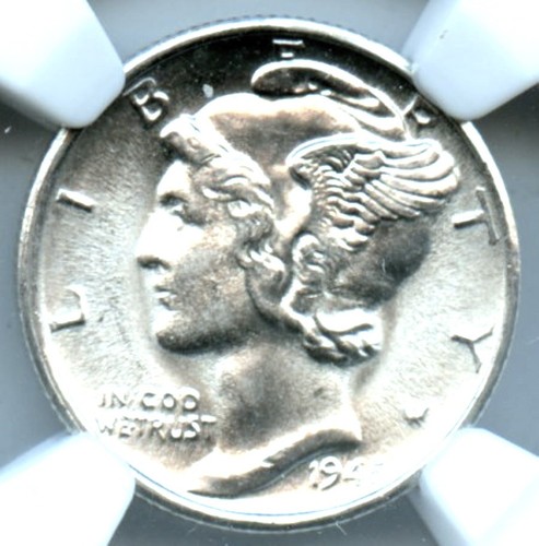 1945-S Mercury Dime, NGC MS 66