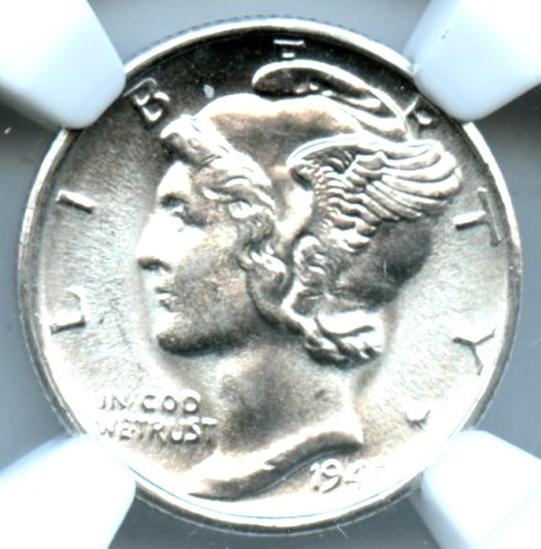 1945-S Mercury Dime, NGC MS 66