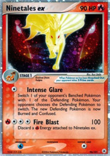 Lightly Played Ninetales EX - 96/101 - Holo Rare ex Pokemon Hidden Legends
