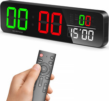 15.2" LED Scoreboard Clock with Countdown Timer Remote for Sports Games