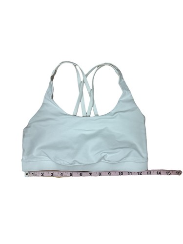 Lululemon Sports Bra Women 8 White Energy Long Line Padded Training Gym No Pads - Picture 5 of 6