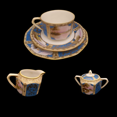 Exquisite Early Noritake ''Swan Lake'' Porcelain