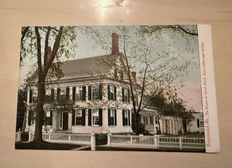 EARLY 1900S HARRIET BEECHER STOWE MAINE POSTCARD MUST SEE!