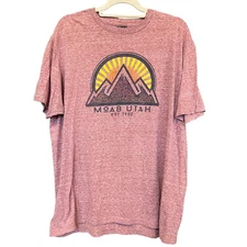Moab Utah Heather Red Graphic Tee XL